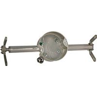 Raco RETRO-BRACE Series 936 Fan Box, 4.22 in W, 1-1/2 in D, 2.78 in H, 2 Knockout, Steel