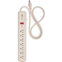 Eaton Wiring Devices 1176V Surge Protection Power Strip, 2-Pole, 125V, 15A, 7-Outlet, Ivory