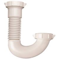White Lavatory Drain J-Bend