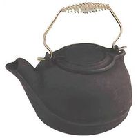 US Stove 3 Qt Black Tea Kettle with Spring-Loaded Handle, Iron (TK-02)