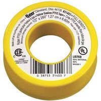Oatey Yellow PTFE Thread Seal Tape, 260 in L, 1/2 in W (Model 31403)