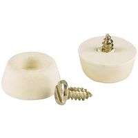 Shepherd Hardware Surface Guard Screw Bumper, 7/8 in, Round, Rubber, Off-White