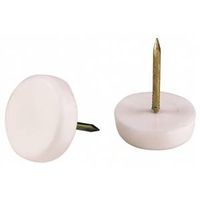 Shepherd Hardware Round Furniture Glide, 5/8 in, Plastic, White, 4 Pack (9143)