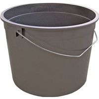 ENCORE Plastics Ring-Free Pail, 5 Qt Capacity, Plastic, Silver 5QT Paint Pail