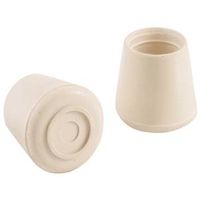 4PK 1-1/4" WHT Leg Tip