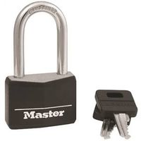 Master Lock Padlock, Keyed Different, Large 1/4" Dia Shackle, 1-1/2" H Steel Shackle (141DLF)