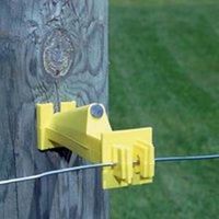 Wood Insulator Post - Yellow