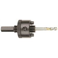 Milwaukee 49-56-7055 Hole Saw Arbor, 5/8-18 Thread, 7/16 in Shank, Hex Shank, Steel Mandrel