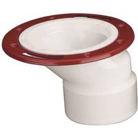 Oatey 43501 Closet Flange, 3, 4 in Connection, PVC, White, For: 3 in, 4 in Pipes