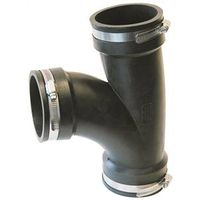 Fernco Qwik Tee, 3" PVC Body, Black, 4.3 psi Pressure (PQT-300)