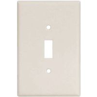 WHT 1-Gang 1-Toggle Cover Plate