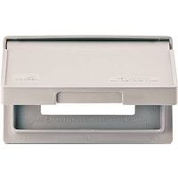 Eaton Wiring Devices S3966 Cover, 7 in L, 4-1/2 in W, Rectangular, Gray, Electro-Plated