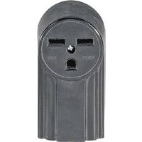 Eaton Cooper Wiring WD1232 Power Receptacle, 2-Pole, 250V, 30A, NEMA 6-30R, Black