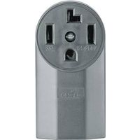 Eaton Cooper Wiring 1225 Power Receptacle, Surface Mount, 3-Pole, 125/250V, 30A, NEMA 14-30R, Black
