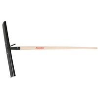 Razor-Back Concrete Rake with Rebar Hook, 60.5 in Overall Length, Hardwood Straight Handle