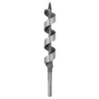Irwin 49915 Power Drill Auger Bit, 15/16 in Dia, 7-1/2 in OAL, Solid Center Flute, 1-Flute, 5/16 in Dia Shank