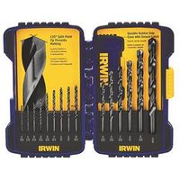Irwin Jobber Length Drill Bit Set, 15-Piece, Steel, Black Oxide