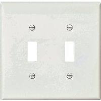 WHT 2-Gang 2-Toggle Wall Plate