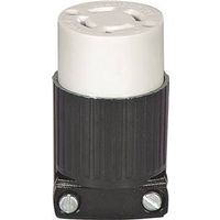 Eaton Wiring Devices L1420C Twist Lock Connector, 3-Pole, 20A, 125/250V, NEMA L14-20, Black/White