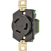Eaton Wiring Devices L530R Single Receptacle, 2-Pole, 125V, 30A, NEMA L5-30, Black