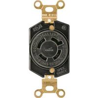 Eaton Wiring Devices L1420R Single Receptacle, 3-Pole, 125/250 V, 20 A, Black