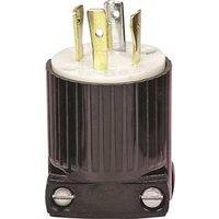 Eaton Wiring Devices L1420P Electrical Plug, 3-Pole, 20A, 125/250V, NEMA L14-20, Black/White