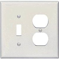 WHT 2-Gang Toggle/Duplex Cover Plate