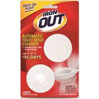 Iron OUT AT12T Toilet Bowl Cleaner, Solid, Pine, White 2PK