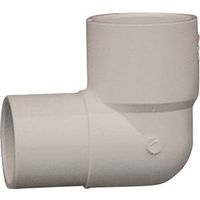 IPEX 1" PVC Street Pipe Elbow, Spigot x Socket, 90° Angle, SCH 40, 150 PSI, White