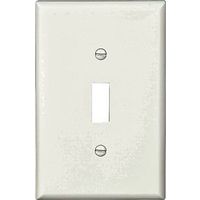WHT 1-Gang 1-Toggle Wall Plate