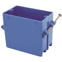 Carlon B120A Outlet Box, 20 cu-in, 1-Gang, 4-Knockout, PVC, Blue, Captive Nail