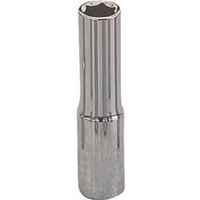 Vulcan MT6487730 Drive Socket, 1/2 in Socket, 1/4 in Drive, 6-Point, Chrome Vanadium Steel