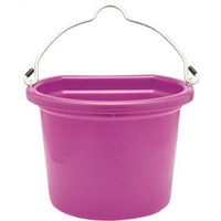Fortex-Fortiflex 1302012 Pink Flat Back Bucket, 20 Qt Volume, Polyethylene Resin