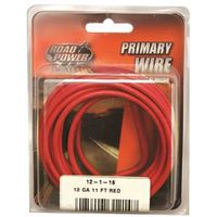 Road Power 55671533/12-1-16 Electrical Wire, 12 AWG, 25/60 V, Copper Conductor, Red, 11 ft L