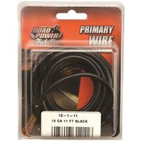 11" Black 12 Gauge Primary Wire