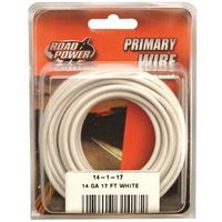 17' White 14 Gauge Primary Wire