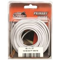 24" White 16 Gauge Primary Wire