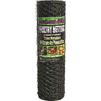 Jackson Wire Poultry Netting, 50 ft L, 24 in W, 20 ga Gauge, Vinyl-Coated Hexagonal Mesh