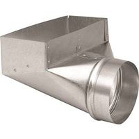 Imperial Galvanized Steel Wall Register Angle Boot, 4" L x 10" W x 6" H, 90° Angle