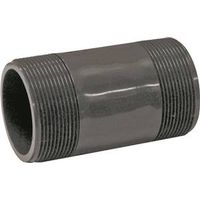 Genova 300 Series 2" MIP PVC Pipe Nipple, Gray, SCH 80, 4" Length