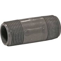Genova 1" PVC Pipe Nipple, MIP x MIP, Gray, Schedule 80, 3" Length