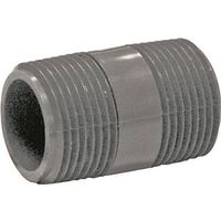 Genova 1" PVC Pipe Nipple, NPT, Gray, Schedule 80, 2" Length