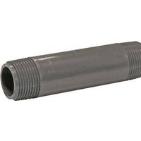 Genova 1" PVC Pipe Nipple, MIP x MIP, Gray, Schedule 80, 5" Length