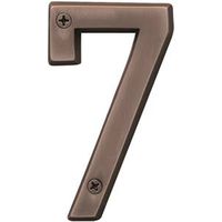 Hy-Ko Prestige Series Bronze House Number 7, 4" H Brass Character (BR-42OWB/7)