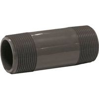 Genova 1-1/4" PVC Pipe Nipple, MIP x MIP, Gray, Schedule 80, 3" Length (P-114-3)