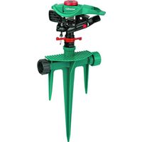 Fiskars Impulse Sprinkler, 5800 Sq-Ft, Polymer/Stainless Steel Sprinkler Spike Triple Po