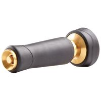 Gilmour Twist Watering Nozzle, 3/4 in GHT, 2.5 to 5 GPM, Brass/Rubber, Black