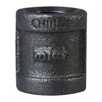 ProSource 3/8B Pipe Coupling, 3/8 in, FIP, Steel, SCH 40, 300 psi Pressure Coupling 3/8" Mal. Blk.