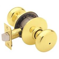 Schlage Plymouth Series Privacy Lockset, Bright Brass, 2.31" L x 2.75" W x 2.75" H