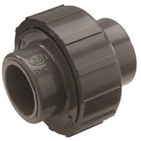 B&K 1-1/2" PVC Pipe Union, Solvent Weld, Gray, Schedule 80, 150 PSI (164-607)